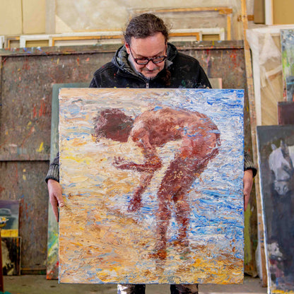 Pavel Šmíd | Akt na pláži - ORIGINÁL